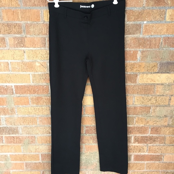 Betabrand Pants - Betabrand Classic Yoga Dress Pant Straight Leg Black Women's L Long Stretch